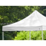 Backyard Pro Courtyard Series 10' x 10' White Straight Leg Regular-Duty Steel Instant Pop-Up Canopy Tent