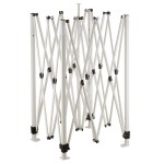 Backyard Pro Courtyard Series 10' x 10' White Straight Leg Regular-Duty Steel Instant Pop-Up Canopy Tent