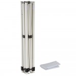 Backyard Pro Courtyard Series 10' x 10' White Straight Leg Regular-Duty Steel Instant Pop-Up Canopy Tent