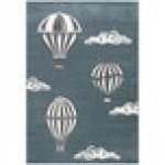 Abani Play Collection 4' x 6' Blue Contemporary Hot Air Balloon Area Rug Abani Play Collection 4' x 6' Blue Contemporary Hot Air Balloon Area Rug