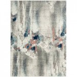 Abani Arto Collection 3' x 5' Cream / Blue Distressed Bohemian Medallion Area Rug Abani Arto Collection 3' x 5' Cream / Blue Distressed Bohemian Medallion Area Rug