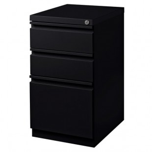 Hirsh 18575 Black Mobile Pedestal Letter File Cabinet with 2 Box Drawers and 1 File Drawer - 15 Hirsh 18575 Black Mobile Pedestal Letter File Cabinet with 2 Box Drawers and 1 File Drawer - 15