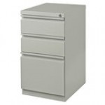 Hirsh 18575 Black Mobile Pedestal Letter File Cabinet with 2 Box Drawers and 1 File Drawer - 15