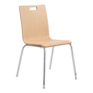 National Public Seating BCC22 Bushwick Series Natural Finish Cafe Chair