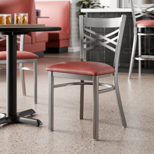 Lancaster Table & Seating Clear Coat Finish Cross Back Chair with 2 1/2 Lancaster Table & Seating Clear Coat Finish Cross Back Chair with 2 1/2