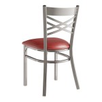 Lancaster Table & Seating Clear Coat Finish Cross Back Chair with 2 1/2 Lancaster Table & Seating Clear Coat Finish Cross Back Chair with 2 1/2