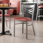 Lancaster Table & Seating Clear Coat Finish Cross Back Chair with 2 1/2 Lancaster Table & Seating Clear Coat Finish Cross Back Chair with 2 1/2