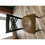 Lancaster Table & Seating Black Finish Cross Back Chair with Antique Walnut Wood Seat - Detached Seat Lancaster Table & Seating Black Finish Cross Back Chair with Antique Walnut Wood Seat - Detached Seat