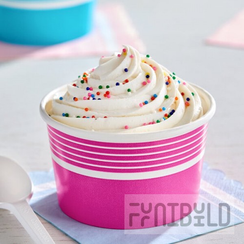 Choice 8 oz. Pink Paper Frozen Yogurt / Food Cup - 1,000/Case