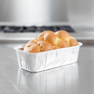 D&W 2 lb. Aluminum Foil Loaf Pan - 500/Case