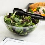 Fineline 5160-CL Super Bowl 160 oz. Clear PET Plastic Bowl - 5/Pack