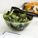 Fineline 5160-CL Super Bowl 160 oz. Clear PET Plastic Bowl - 5/Pack