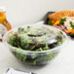 Fineline 5160-CL Super Bowl 160 oz. Clear PET Plastic Bowl - 5/Pack