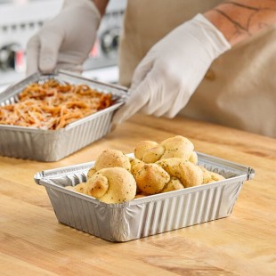 Western Plastics 2.25 lb. Oblong Foil Take-Out Container - 500/Case