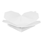 Fold-Pak 05BPWHITEM Bio-Pak White Microwavable Paper #5 Take-Out Containers 8 1/2