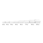 Fold-Pak 05BPWHITEM Bio-Pak White Microwavable Paper #5 Take-Out Containers 8 1/2