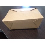Fold-Pak 05BPWHITEM Bio-Pak White Microwavable Paper #5 Take-Out Containers 8 1/2