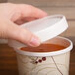 Solo KHSB12A-J8000 Symphony Print 12 oz. Double Poly-Paper Soup / Hot Food Cup with Vented Paper Lid - 250/Case