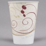 Solo KHSB12A-J8000 Symphony Print 12 oz. Double Poly-Paper Soup / Hot Food Cup with Vented Paper Lid - 250/Case