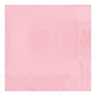 Creative Converting 139190135 Classic Pink 2-Ply 1/4 Fold Luncheon Napkin - 600/Case