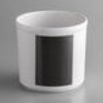 Cal-Mil 1950-64-15C 2 Qt. White Melamine Write-On Round Crock / Condiment Jar