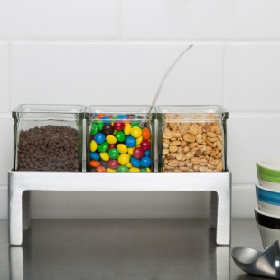 Cal-Mil 1560-4 Aluminum Three Jar Display - 12