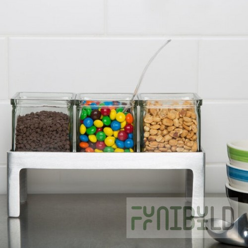Cal-Mil 1560-4 Aluminum Three Jar Display - 12