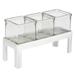 Cal-Mil 1560-4 Aluminum Three Jar Display - 12 Cal-Mil 1560-4 Aluminum Three Jar Display - 12