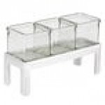 Cal-Mil 1560-4 Aluminum Three Jar Display - 12 Cal-Mil 1560-4 Aluminum Three Jar Display - 12