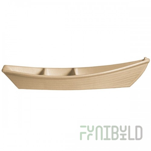 G.E.T. Enterprises BT320LT Bugambilia 3.6 Qt. Classic Textured Finish Latte Resin-Coated Aluminum Deep Boat with Dividers