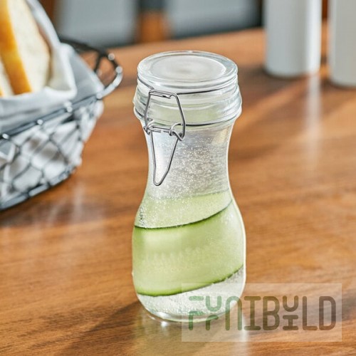 Acopa 8.5 oz. Glass Carafe with Resealable Lid - 12/Case