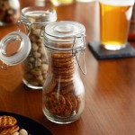 Acopa 8.5 oz. Glass Carafe with Resealable Lid - 12/Case