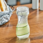 Acopa 8.5 oz. Glass Carafe with Resealable Lid - 12/Case