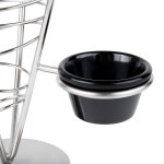 American Metalcraft SS92 Stainless Steel 1-Cone Basket with 2 Ramekins - 5