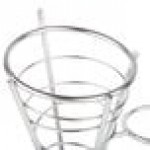 American Metalcraft SS92 Stainless Steel 1-Cone Basket with 2 Ramekins - 5