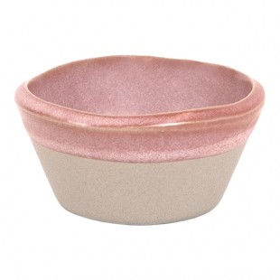 Front of the House Mezze® 3 oz. Guava Two-Tone Round Porcelain Ramekin - 12/Case