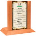 Menu Solutions WDAFR-B Denim Wood Menu Holder / Tent with 5 Menu Solutions WDAFR-B Denim Wood Menu Holder / Tent with 5