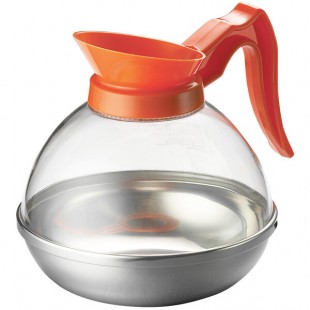 TableCraft 64 oz. Coffee Decanter with Orange Handle and Stainless Steel Bottom 19 TableCraft 64 oz. Coffee Decanter with Orange Handle and Stainless Steel Bottom 19