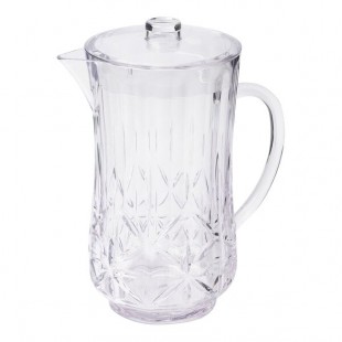Sophistiplate Traditional 53 oz. Clear SAN Plastic Pitcher with Lid - 6/Pack Sophistiplate Traditional 53 oz. Clear SAN Plastic Pitcher with Lid - 6/Pack