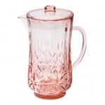 Sophistiplate Traditional 53 oz. Clear SAN Plastic Pitcher with Lid - 6/Pack