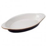 Tuxton B4N-120 12 oz. Black / Eggshell Oval China Welsh Rarebit - 12/Case Tuxton B4N-120 12 oz. Black / Eggshell Oval China Welsh Rarebit - 12/Case