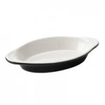 Tuxton B4N-120 12 oz. Black / Eggshell Oval China Welsh Rarebit - 12/Case Tuxton B4N-120 12 oz. Black / Eggshell Oval China Welsh Rarebit - 12/Case