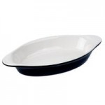 Tuxton B4N-120 12 oz. Black / Eggshell Oval China Welsh Rarebit - 12/Case Tuxton B4N-120 12 oz. Black / Eggshell Oval China Welsh Rarebit - 12/Case