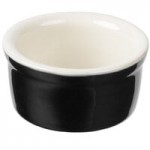 Tuxton B4N-120 12 oz. Black / Eggshell Oval China Welsh Rarebit - 12/Case Tuxton B4N-120 12 oz. Black / Eggshell Oval China Welsh Rarebit - 12/Case