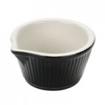 Tuxton B4N-120 12 oz. Black / Eggshell Oval China Welsh Rarebit - 12/Case Tuxton B4N-120 12 oz. Black / Eggshell Oval China Welsh Rarebit - 12/Case