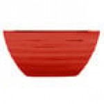Vollrath 4763755 Double Wall Square Beehive 8.2 Qt. Serving Bowl - Fire Engine Red