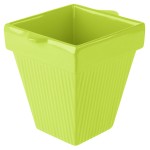 TableCraft CW1470LG 2 Qt. Lime Green Cast Aluminum Square Condiment Bowl TableCraft CW1470LG 2 Qt. Lime Green Cast Aluminum Square Condiment Bowl