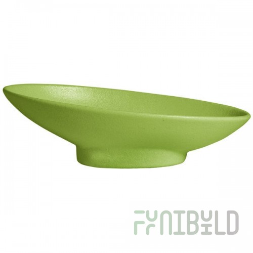 G.E.T. Enterprises BO204LM Bugambilia 1.4 Qt. Classic Textured Finish Lime Resin-Coated Aluminum Deep Large Oval Sphere