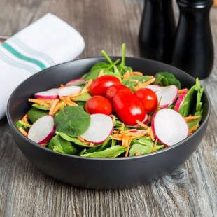 10 Strawberry Street WM-6-BLK Wazee Matte 48 oz. Round Black Stoneware Serving Bowl - 2/Case 10 Strawberry Street WM-6-BLK Wazee Matte 48 oz. Round Black Stoneware Serving Bowl - 2/Case