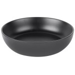 10 Strawberry Street WM-6-BLK Wazee Matte 48 oz. Round Black Stoneware Serving Bowl - 2/Case 10 Strawberry Street WM-6-BLK Wazee Matte 48 oz. Round Black Stoneware Serving Bowl - 2/Case